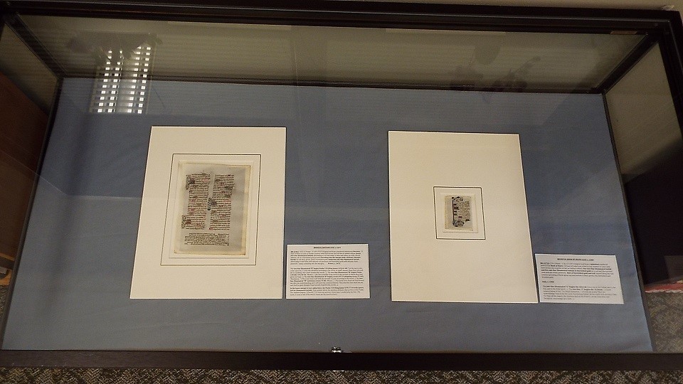 Medieval manuscript leaves