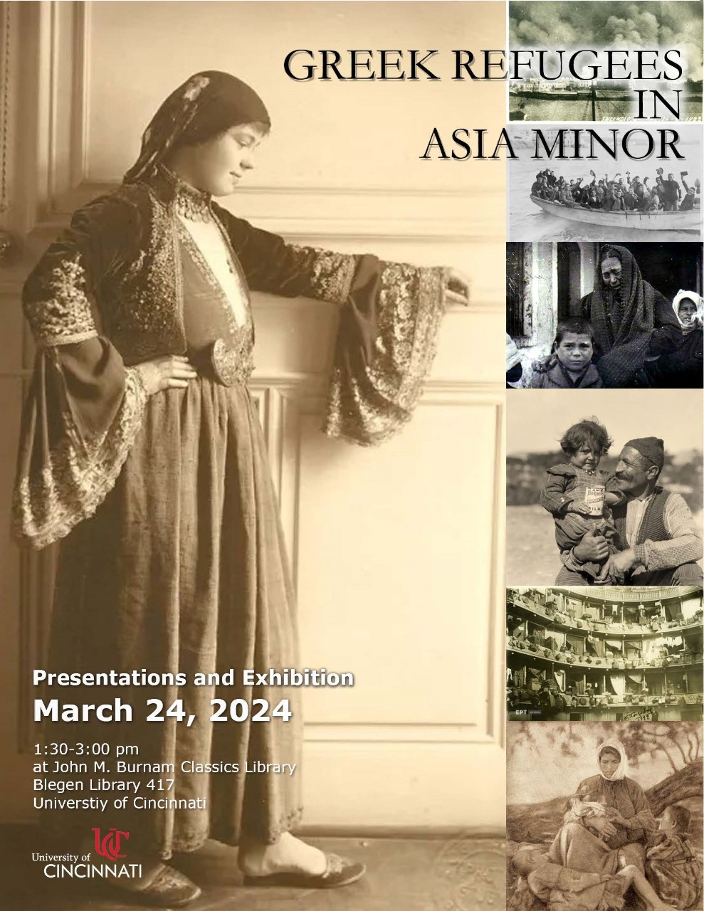 Flyer for Greek Refugees exhibit