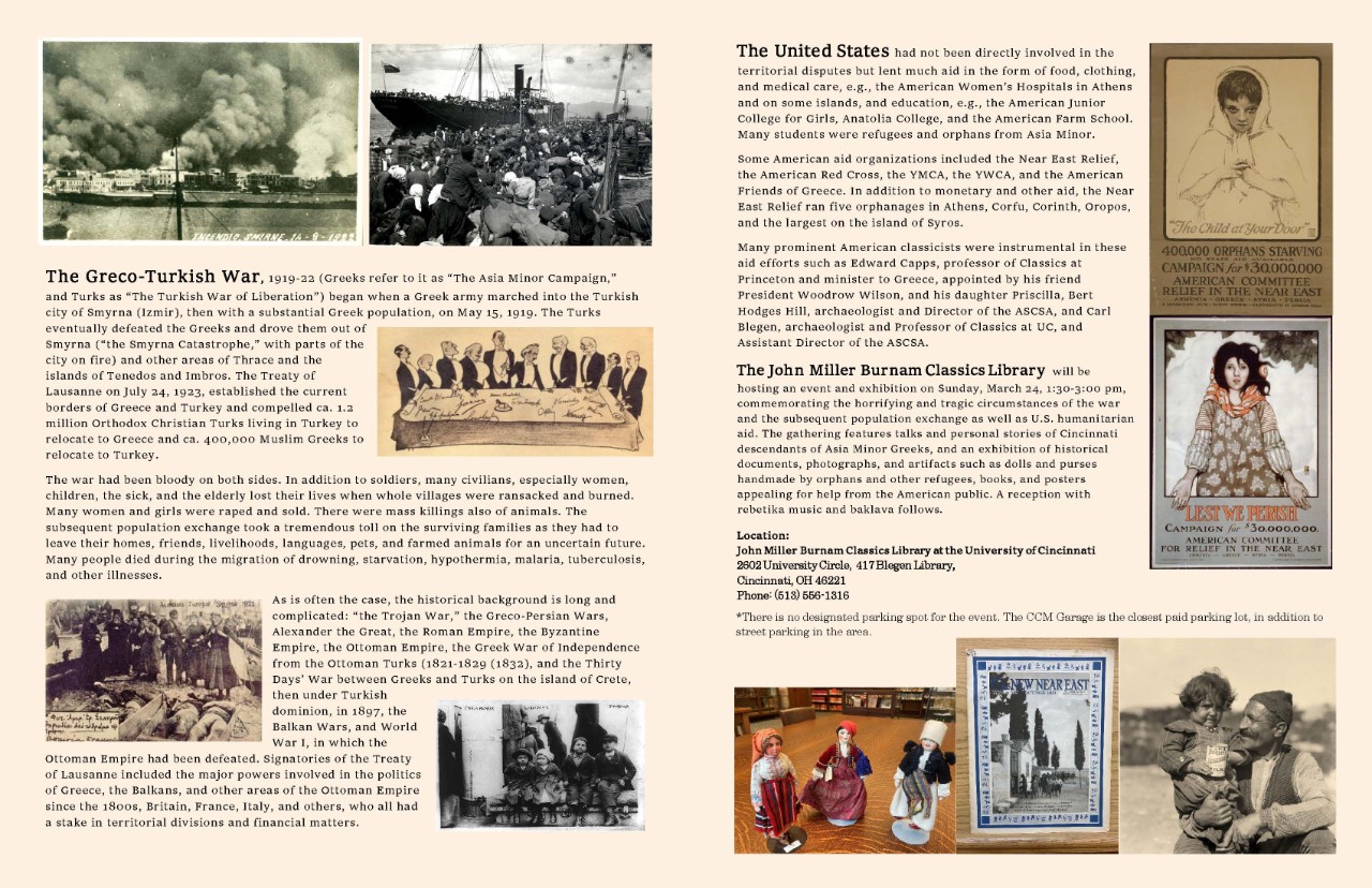 Program for the Greek Refugees exhibit