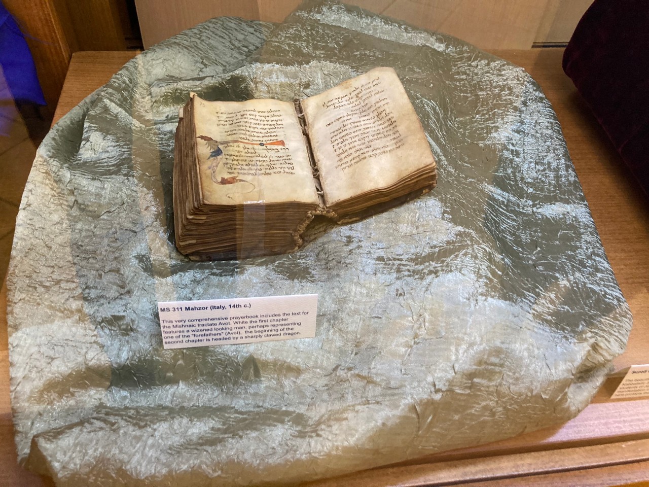 Hebrew prayer book with dragon.