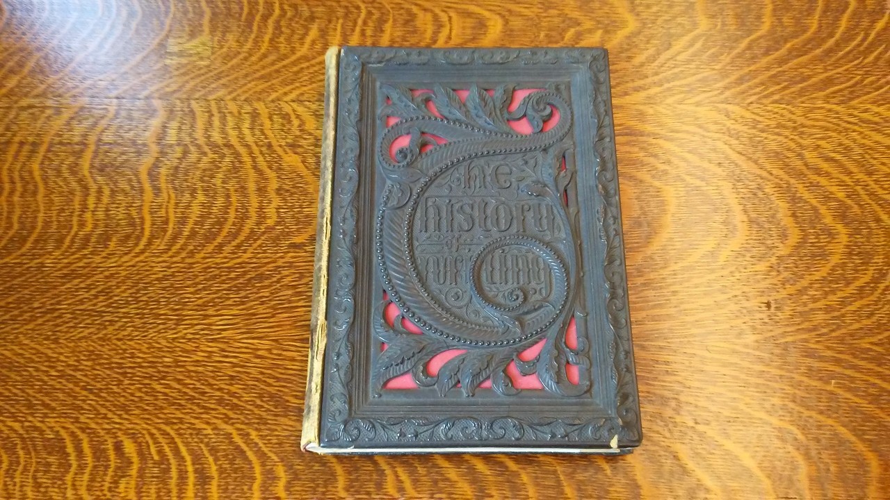 wooden cover of book on writing