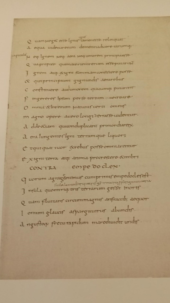 Facsimile of Lucretius Oblongus codex
