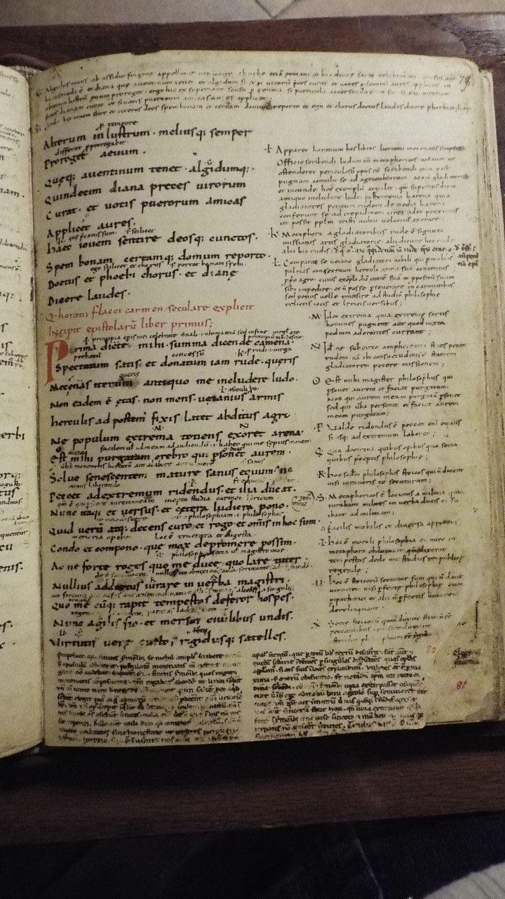 Facsimile with the works of Horace